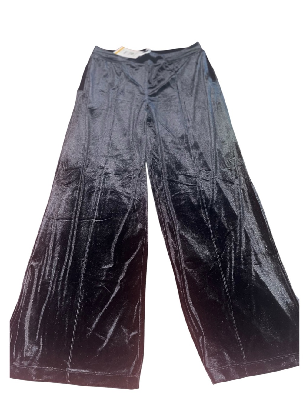Sofia by Sofia Vergars Black Velvet Wide-Leg Lounge Pants Size L